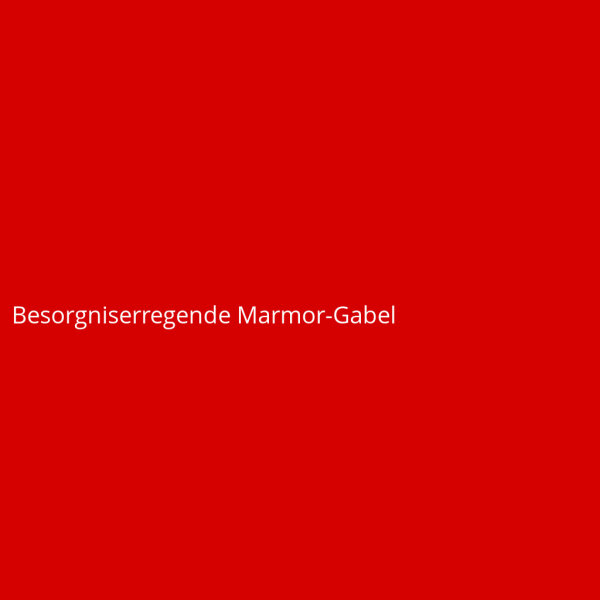 Besorgniserregende Marmor-Gabel