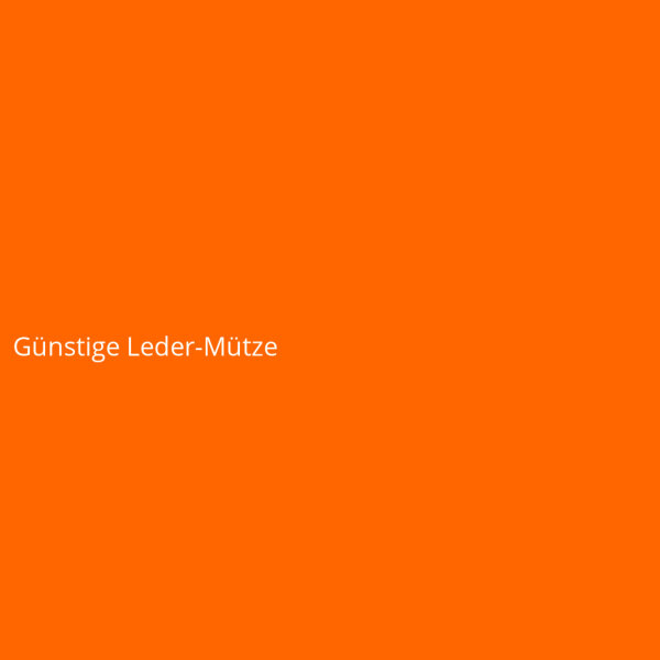 G&uuml;nstige Leder-M&uuml;tze